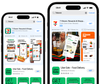 Screen shots of 7-Eleven app that has altered branding